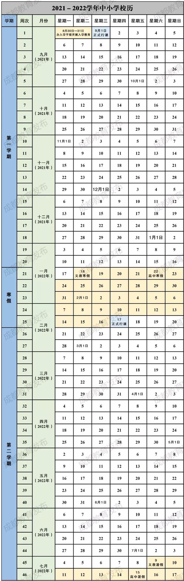 2022年四川中小学寒假放假时间,四川什么时候放寒假