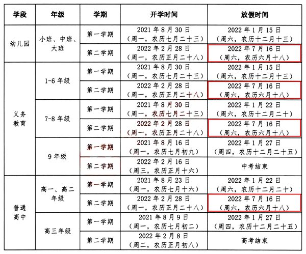 2022年贵州中小学暑假放假时间,贵州中小学暑假时间安排2022