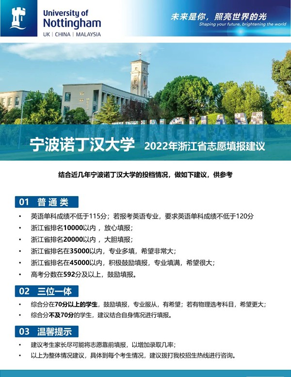 2022浙江高考多少分能上宁波诺丁汉大学,宁波诺丁汉大学在浙江预估分数线