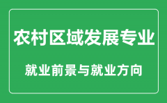 <b>农村区域发展专业大学排名_农村区域发展专业学什么_就业前景怎么样</b>