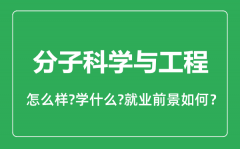 分子科学与工程专业怎么样_分子科学与工程专业就业方向及前景分析