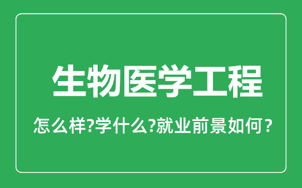 生物医学工程专业怎么样,生物医学工程专业就业方向及前景分析