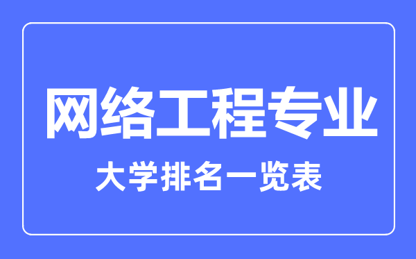 2023年全国网络工程专业大学排名一览表