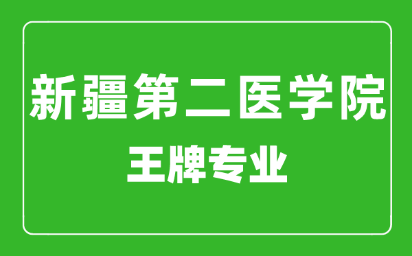 新疆第二医学院王牌专业有哪些,新疆第二医学院最好的专业是什么