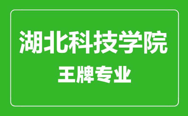 湖北科技学院王牌专业有哪些,湖北科技学院最好的专业是什么