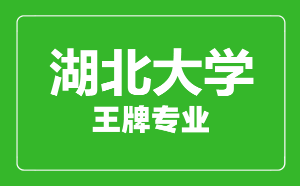 湖北大学王牌专业有哪些,湖北大学最好的专业是什么