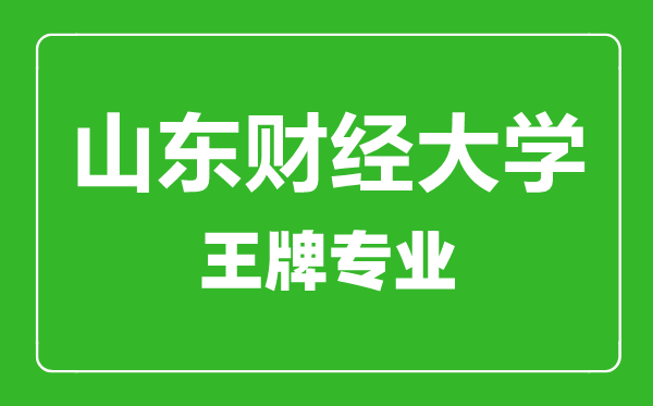 山东财经大学王牌专业有哪些,山东财经大学最好的专业是什么
