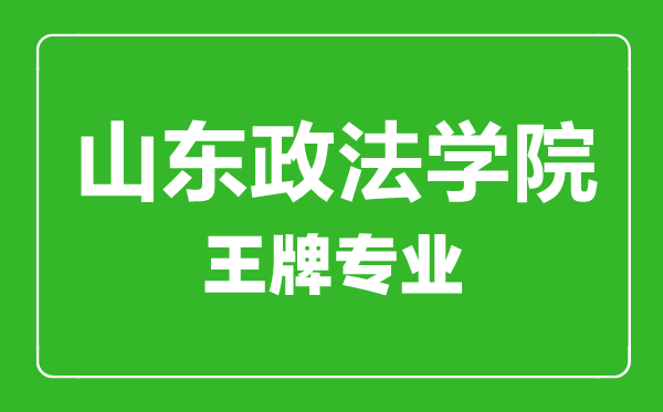 山东政法学院王牌专业有哪些,山东政法学院最好的专业是什么