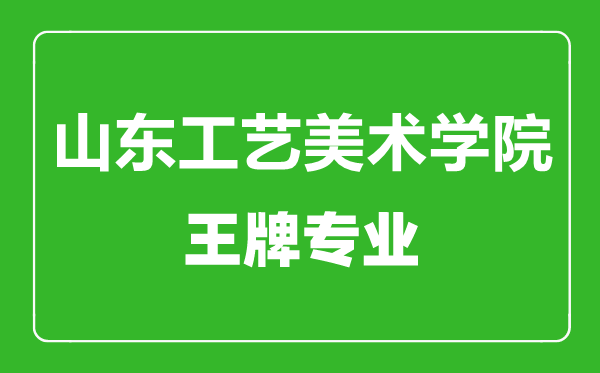 山东工艺美术学院王牌专业有哪些,山东工艺美术学院最好的专业是什么