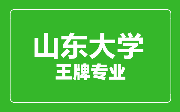 山东大学王牌专业有哪些,山东大学最好的专业是什么