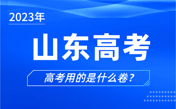 2023年山东高考用的是什么卷,山东高考试卷是全国几卷