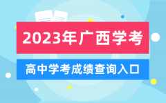 2023年广西高中学考成绩查询入口_广西会考查分网站