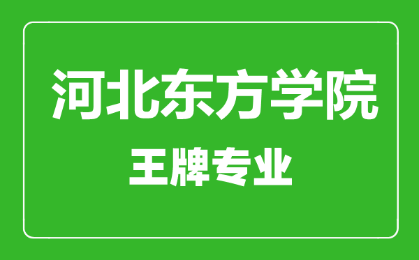 河北东方学院王牌专业有哪些,河北东方学院最好的专业是什么