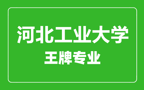 河北工业大学王牌专业有哪些,河北工业大学最好的专业是什么