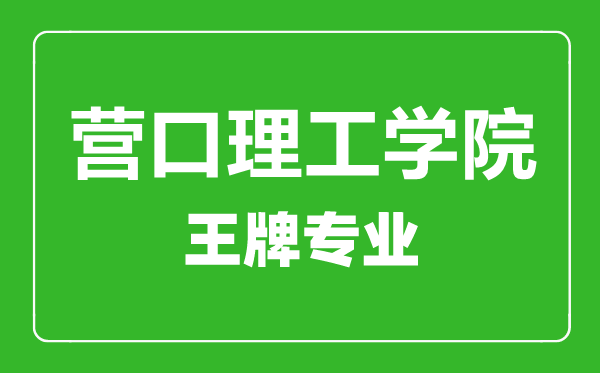 营口理工学院王牌专业有哪些,营口理工学院最好的专业是什么