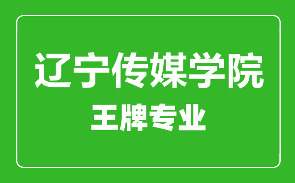 辽宁传媒学院王牌专业有哪些,辽宁传媒学院最好的专业是什么