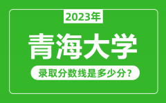 青海大学2023年录取分数线是多少分（含2021-2022历年）