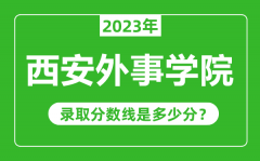 西安外事学院2023年录取分数线是多少分（含2021-2022历年）