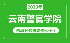 云南警官学院2023年录取分数线是多少分（含2021-2022历年）