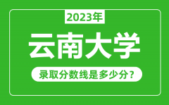 云南大学2023年录取分数线是多少分（含2021-2022历年）