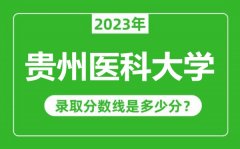 贵州医科大学2023年录取分数线是多少分（含2021-2022历年）