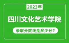 四川文化艺术学院2023年录取分数线是多少分（含2021-2022历年）