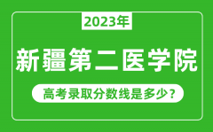 2023年新疆第二医学院高考录取分数线是多少（含2021-2022历年）