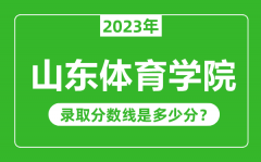 山东体育学院2023年录取分数线是多少分（含2021-2022历年）