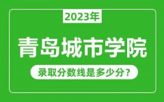 青岛城市学院2023年录取分数线是多少分（含2021-2022历年）