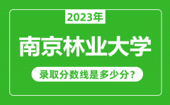南京林业大学2023年录取分数线是多少分（含2021-2022历年）