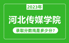 河北传媒学院2023年录取分数线是多少分（含2021-2022历年）