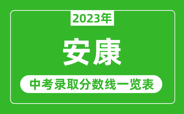 2023年安康中考录取分数线,安康市各高中录取分数线一览表
