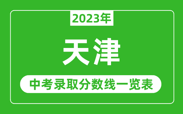 2023年天津中考录取分数线,天津市各高中录取分数线一览表