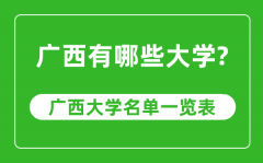 广西有哪些大学_广西自治区高校名单一览表