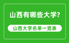 山西省有哪些大学_山西省高校名单一览表