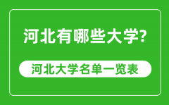 河北省有哪些大学_河北省高校名单一览表