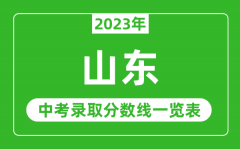2023年山东中考录取分数线_山东省各高中录取分数线一览表
