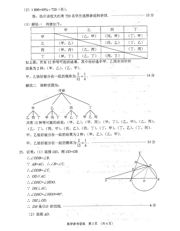 2023年黔西南州中考数学试卷真题及答案