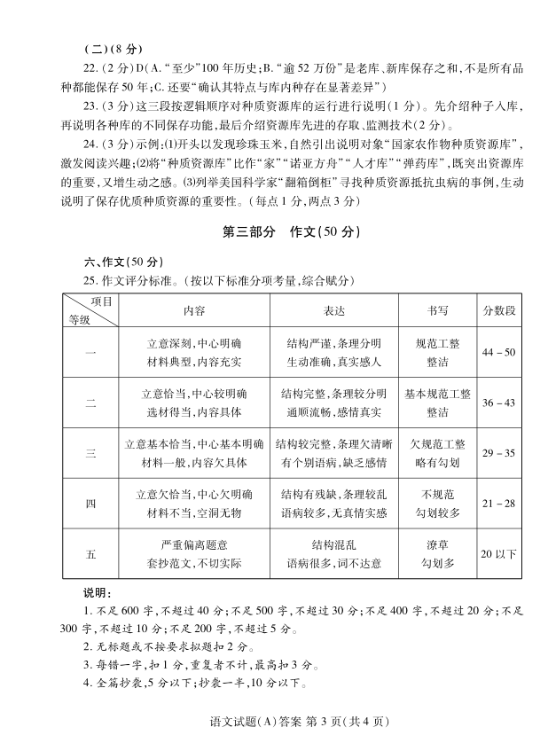 2023年潍坊市中考语文试卷真题及答案