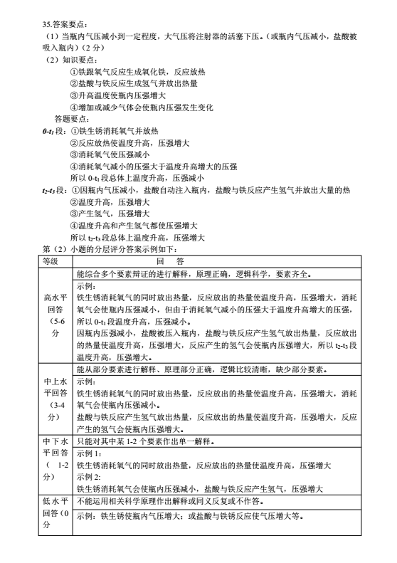 2023年金华市中考科学试卷真题及答案