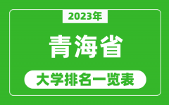 2023年青海省大学排名一览表_最新青海高校排名情况