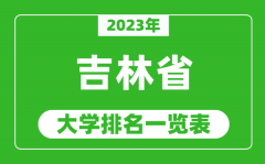 2023年吉林省大学排名一览表_最新吉林高校排名情况