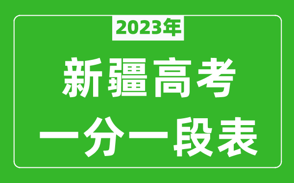 2023年新疆高考一分一段表(文科+理科)