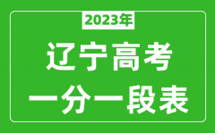 2023年辽宁高考一分一段表(物理类+历史类)