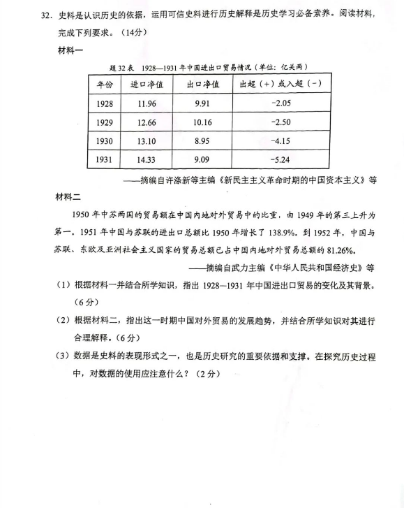 2023年广东中考历史试卷真题及答案