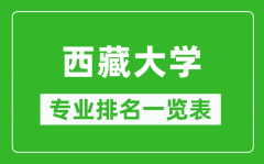 西藏大学专业排名一览表_西藏大学哪些专业比较好?