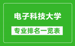 电子科技大学专业排名一览表_电子科技大学哪些专业比较好?