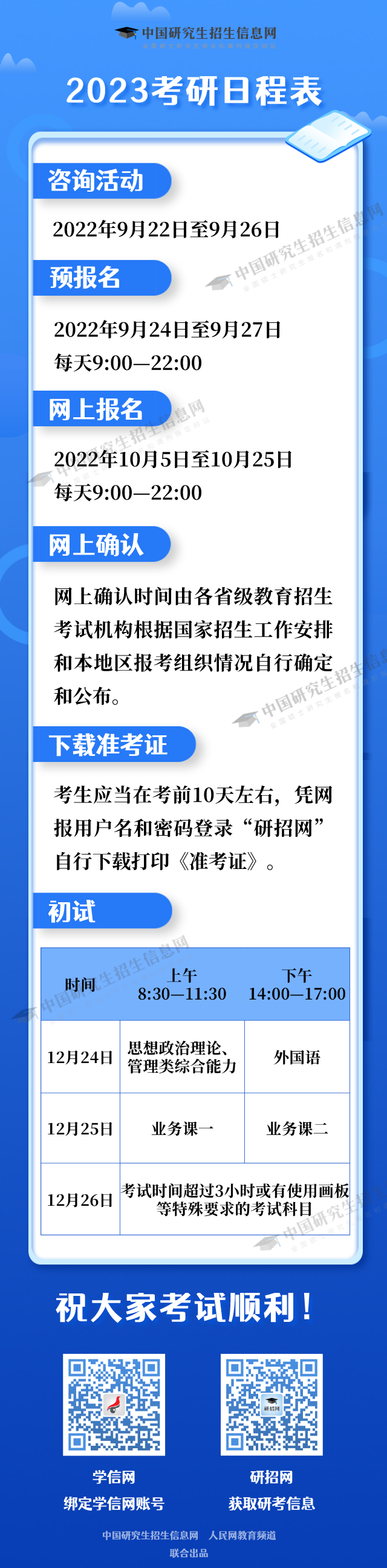 考研时间2022考试时间,2022研究生报名及考试时间表