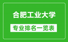 合肥工业大学专业排名一览表_合肥工业大学哪些专业比较好