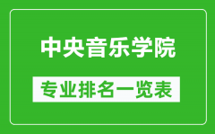 中央音乐学院专业排名一览表_中央音乐学院哪些专业比较好